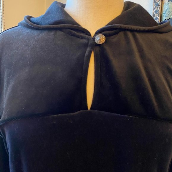 Vintage Y2K Medieval Velour Tunic, Elven Hood, Bell Sleeves. Excalibor. Size M. - Picture 3 of 5